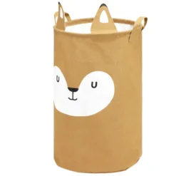 Panière de rangement enfant souple motif renard Ø34xH52cm