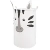 Panière de rangement enfant souple motif zèbre Ø34xH52cm