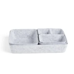 Panière de rangement en feutrine lot de 5 tailles
