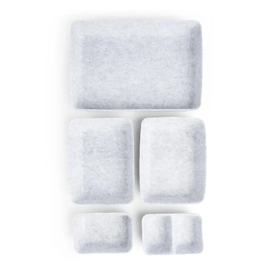 Panière de rangement en feutrine lot de 5 tailles