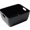 Panière de rangement en plastique 19,5x15,5xH9cm (3 modèles)