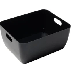 Panière de rangement en plastique 19,5x15,5xH9cm (3 modèles)