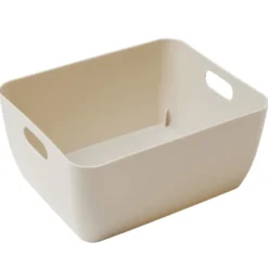 Panière de rangement en plastique 19,5x15,5xH9cm (3 modèles)
