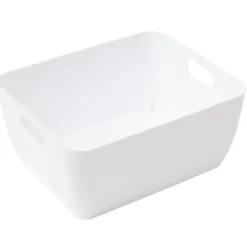 Panière de rangement en plastique 19,5x15,5xH9cm (3 modèles)