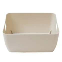 Panière de rangement en plastique 19,5x15,5xH9cm (3 modèles)