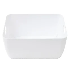 Panière de rangement en plastique 19,5x15,5xH9cm (3 modèles)