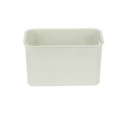 Panière de rangement 4L rectangulaire plastique blanc 25,5x17xH12,5cm