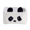 Panière de rangement panda Box Cub effet laine bouclée blanc et noir 30x20xH16cm