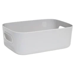 Panière de rangement plastique 20,5x14xH7,5cm (3 modèles)