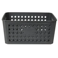 Panière de rangement plastique 21x16xH10cm (3 modèles)