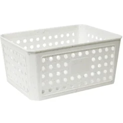 Panière de rangement plastique 21x16xH10cm (3 modèles)