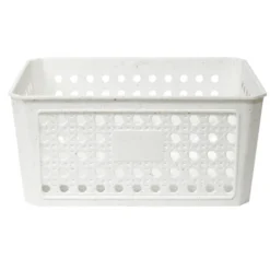 Panière de rangement plastique 21x16xH10cm (3 modèles)