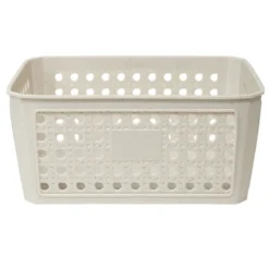 Panière de rangement plastique 21x16xH10cm (3 modèles)
