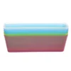 Panière de rangement plastique multicolore x5 26,5x8,5xH7,5cm