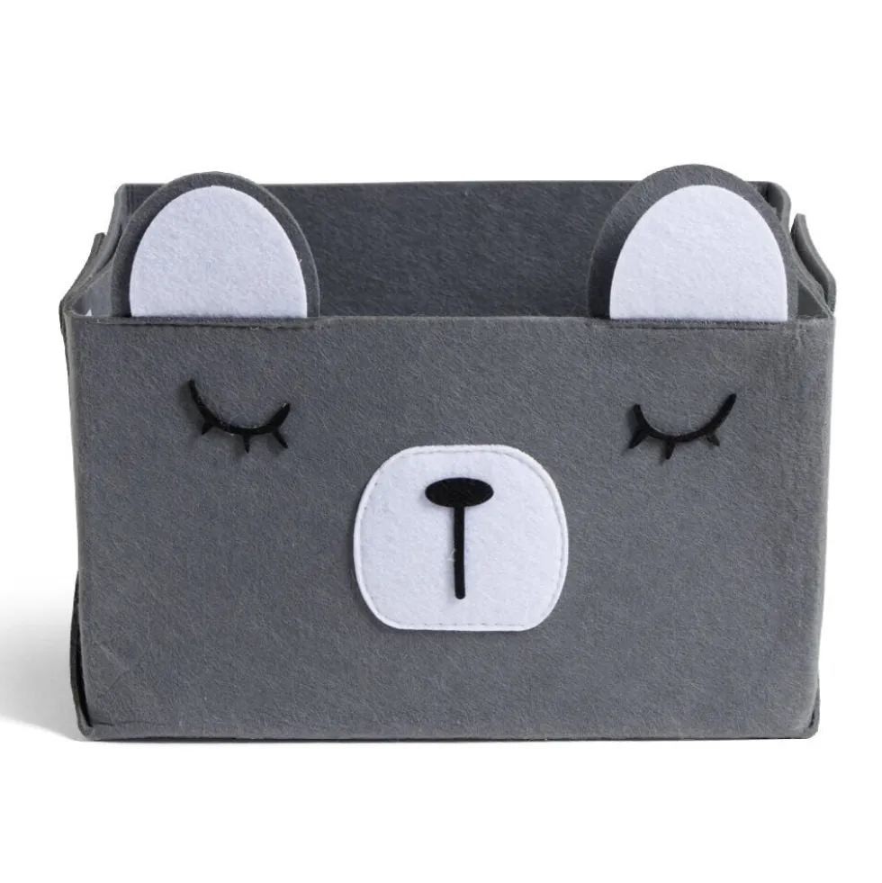 Panière de rangement pour enfant motif animal feutrine 4 modèles