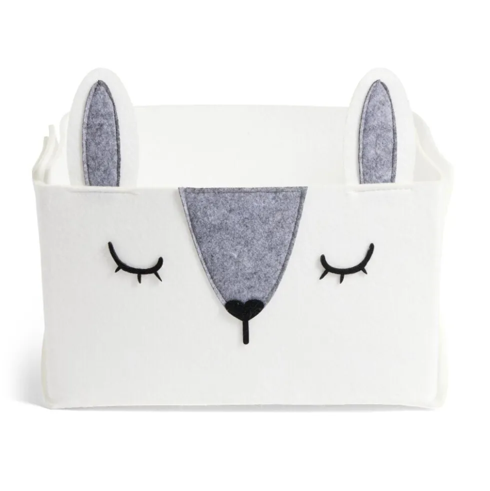 Panière de rangement pour enfant motif animal feutrine 4 modèles