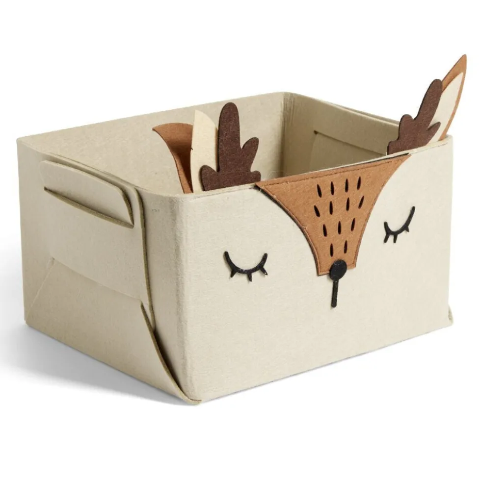 Panière de rangement pour enfant motif animal feutrine 4 modèles