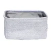 Panière de rangement rectangulaire tissé gris 22x15xH12cm