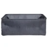 Panière de rangement rectangulaire tissé gris 35x24xH13cm