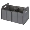 Panière de rangement rétractable 2 compartiments polyester noir 50x32xH27cm