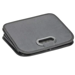 Panière de rangement rétractable 2 compartiments polyester noir 50x32xH27cm