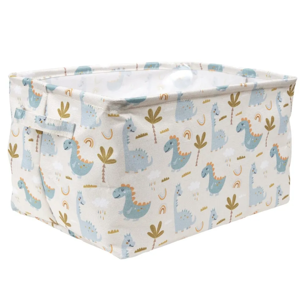 Panière de rangement tissé motif enfant 40x28xH22cm (2 modèles)