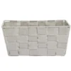 Panière de rangement tressée gris clair Taille S - 21,5x10xH14cm