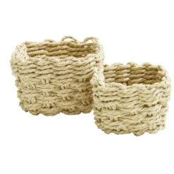 Panière de rangement tressée x2 tailles (3 modèles)