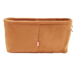 Panière de rangement velours Marron - 15x31xH15 cm