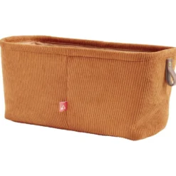 Panière de rangement velours Marron - 15x31xH15 cm