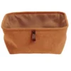 Panière de rangement velours Marron - 31x31xH15 cm