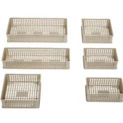 Panière de rangement x6 de tailles différentes