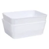 Panière de rangement x2 plastique 16,8x12,5xH6,5cm (3 modèles)