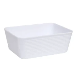 Panière de rangement x2 plastique 16,8x12,5xH6,5cm (3 modèles)