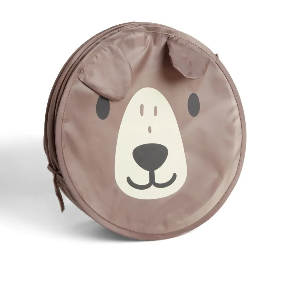 Panière enfant pliable souple ours ou lapin 38L - Ø35xH40cm
