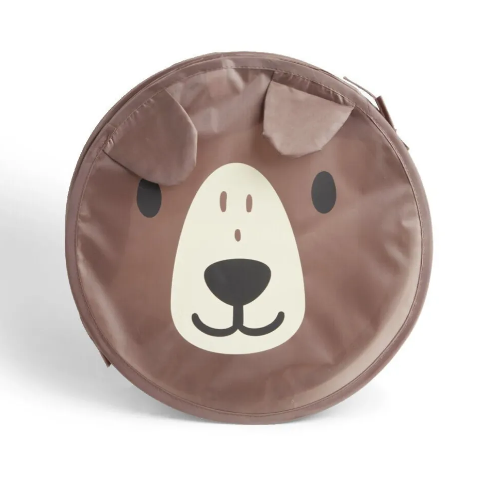Panière enfant pliable souple ours ou lapin 38L - Ø35xH40cm
