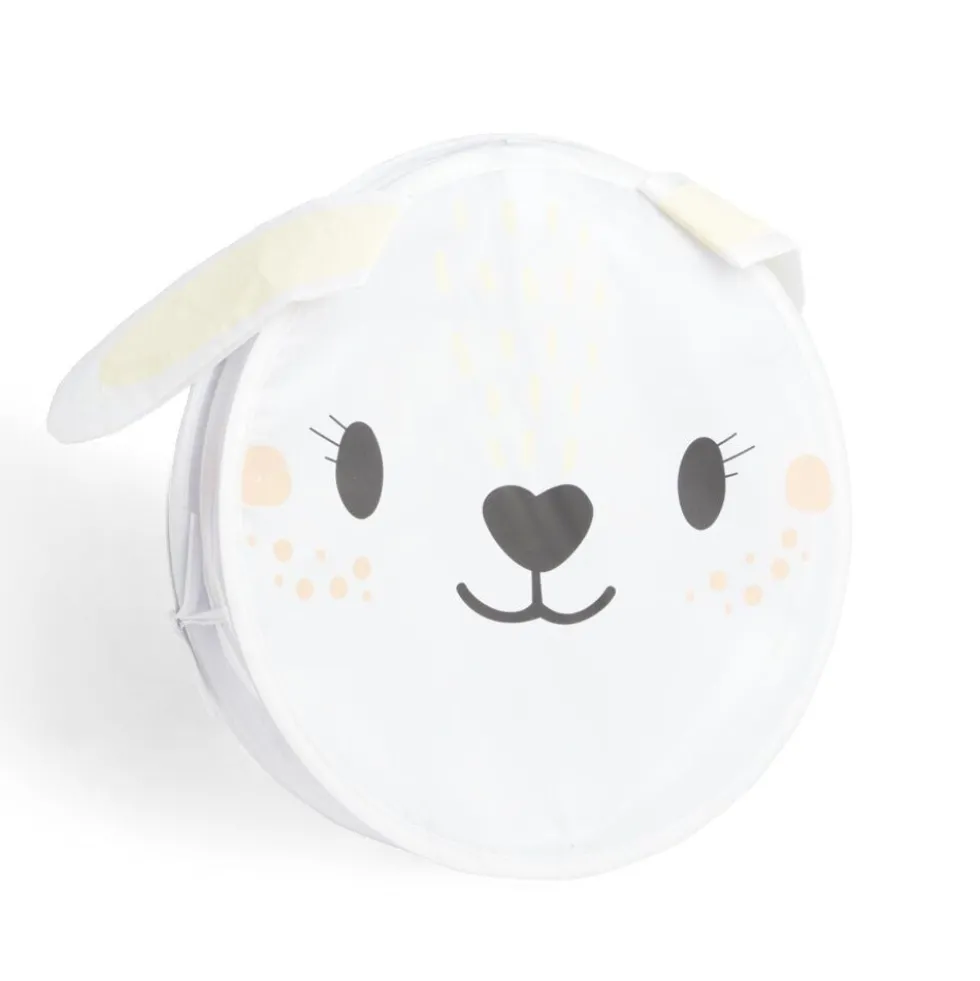 Panière enfant pliable souple ours ou lapin 38L - Ø35xH40cm