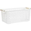 Panière en plastique avec poignée bois 4L (plusieurs modèles)