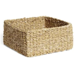 Panière osier carrée grand modèle 26x26xH12cm