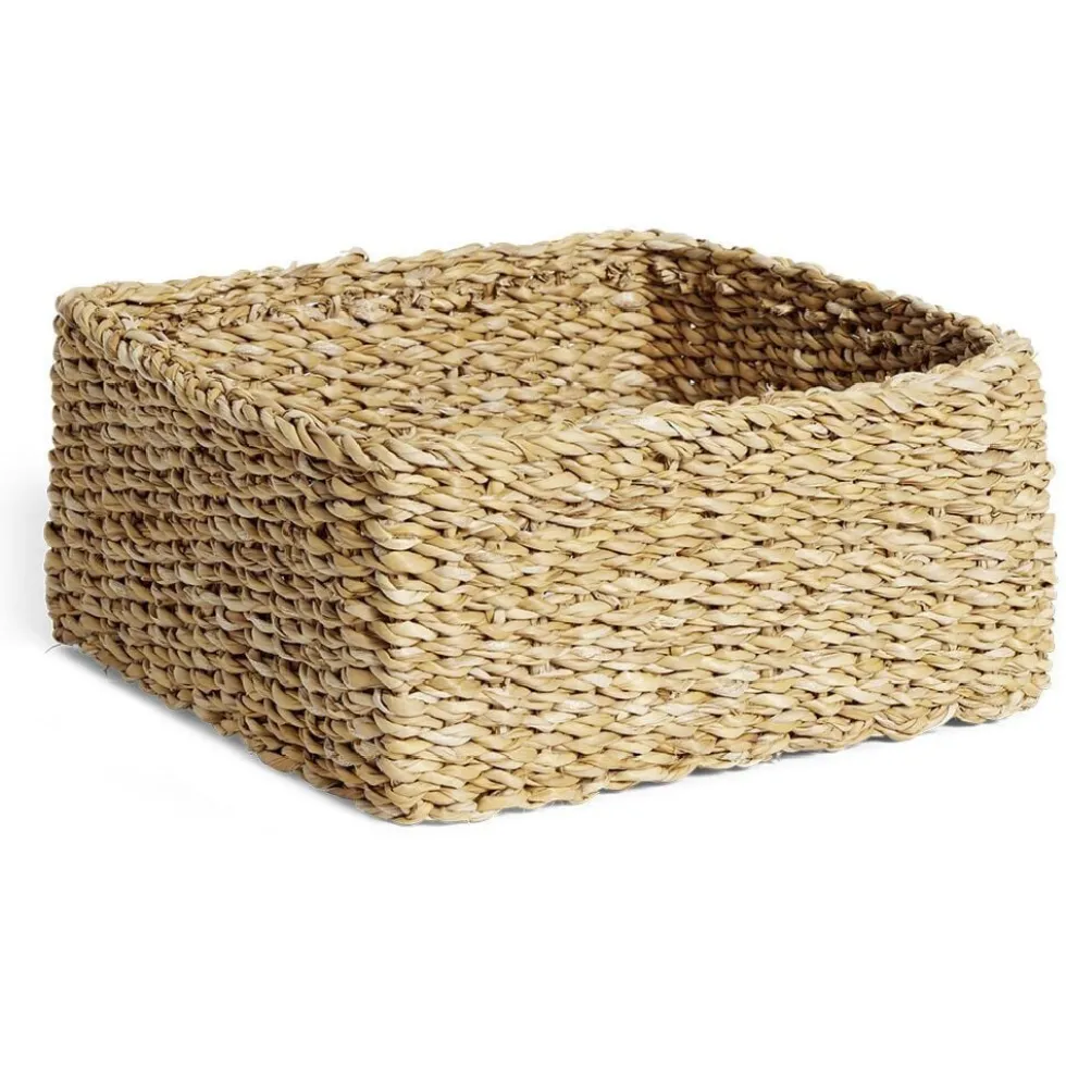 Panière osier carrée grand modèle 26x26xH12cm