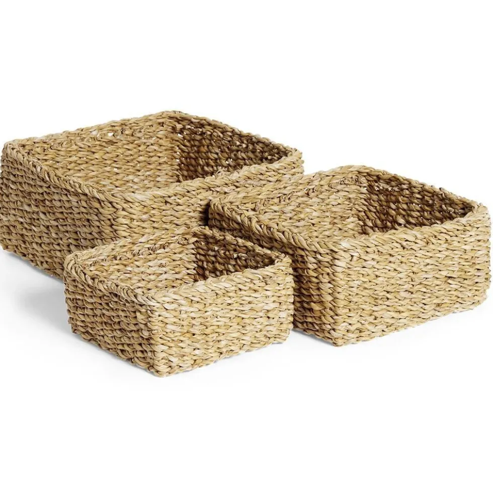 Panière osier carrée grand modèle 26x26xH12cm