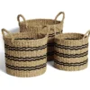 Panière osier ronde grand modèle Ø36xH30cm