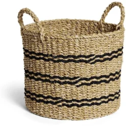 Panière osier ronde grand modèle Ø36xH30cm