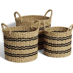 Panière osier ronde moyen modèle Ø32xH27cm