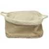 Panière rectangulaire en jonc naturel L34x24 cm