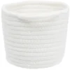 Panière ronde coton blanc
