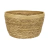 Panière ronde en osier naturel tressé Ø28,5xH15cm