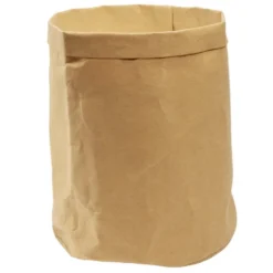 Panière ronde kraft Box Cube marron Ø25xH28cm 17,5L