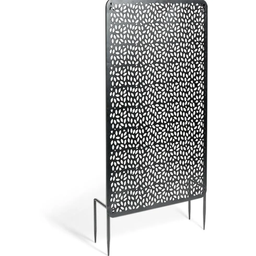 Panneau décoratif réversible pour extérieur métal noir 50xH90cm