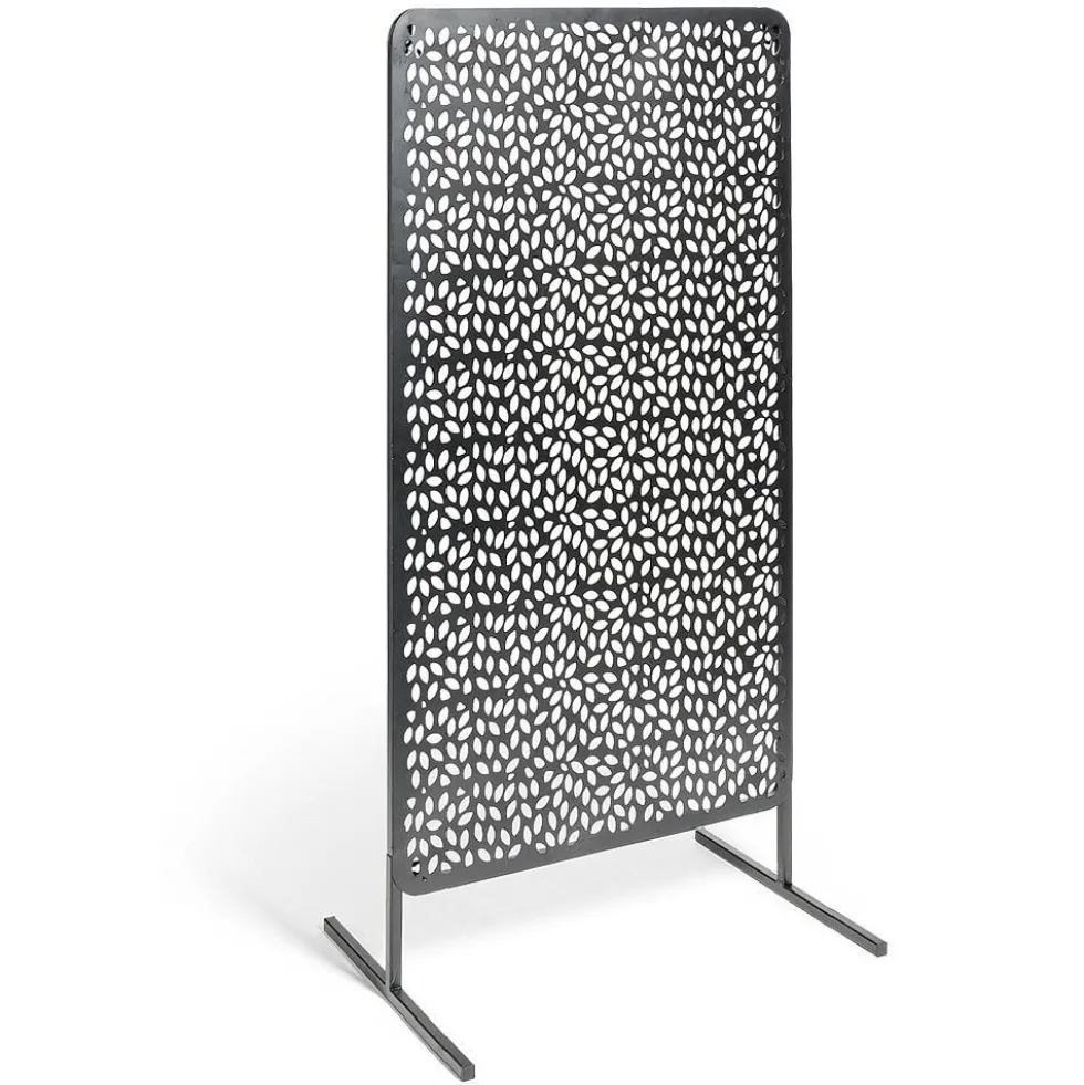 Panneau décoratif réversible pour extérieur métal noir 50xH90cm